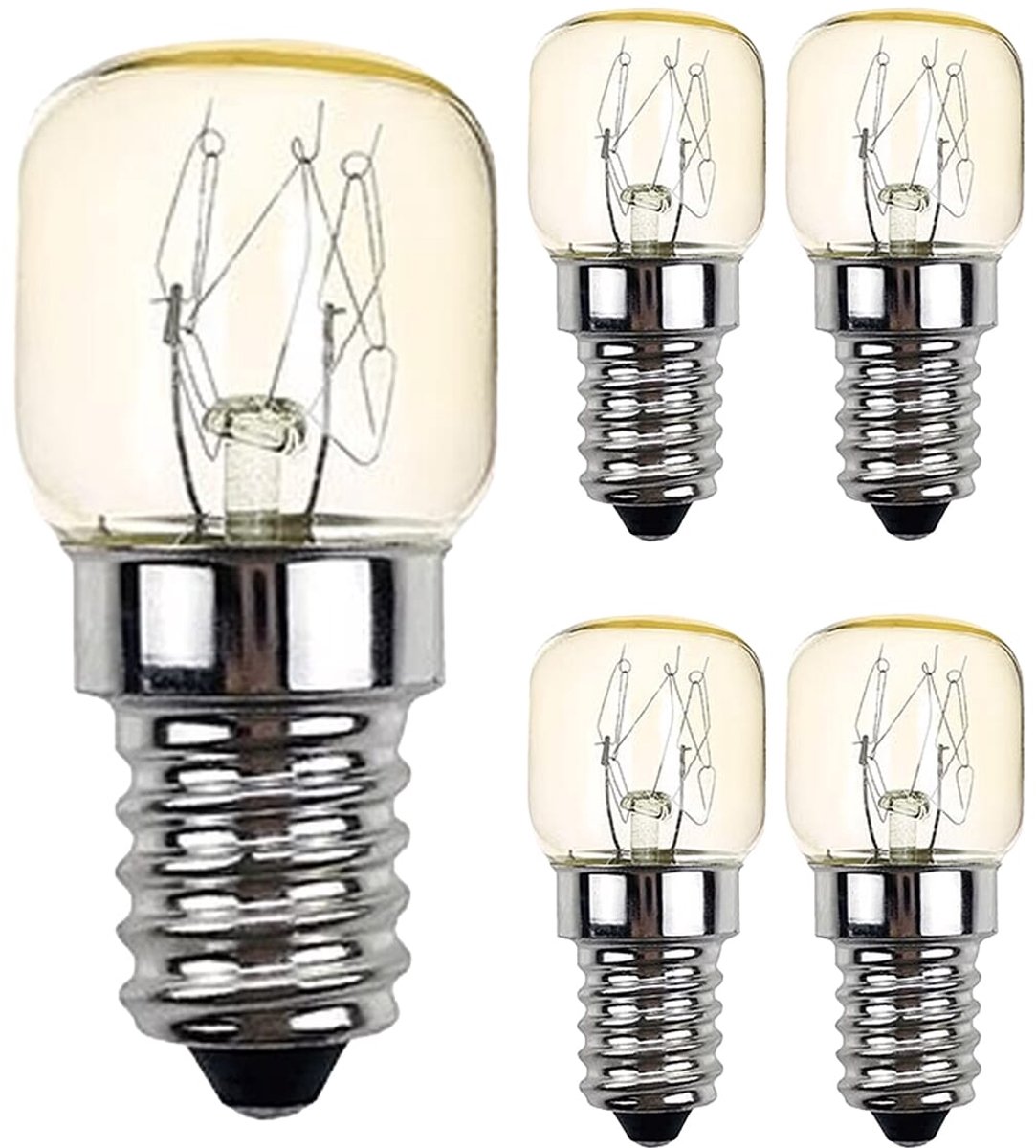 VITO Calor - Ovenlamp E14 - 15W 180lm 2800K - Warm Wit Licht - T22 - 300°C Hittebestendig - 5 stuks