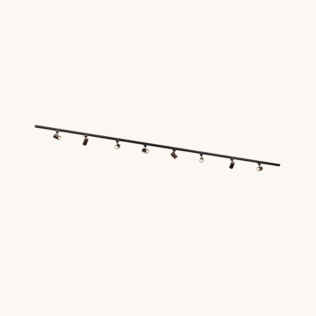 LUSENZ Railverlichting Pakket - Recht - 4x 1 m rail - 8 railspots -  Brons - Incl. 2700K GU10 - IP20 - Modulair - 230V - Beloria