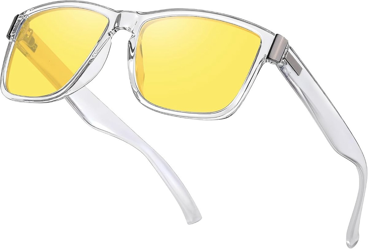 Gepolariseerde Nachtbril - Helder Geel - Anti-glare Nachtzichtbril voor Autorijden - Voor Heren en Dames