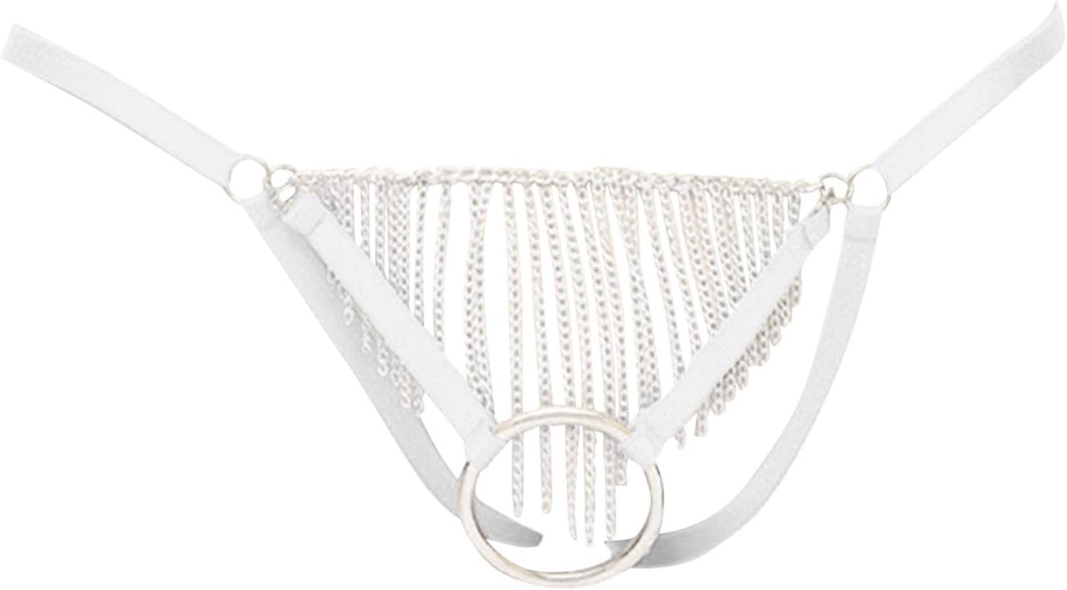 Nieuwe heren ketting smaak ondergoed ring holle netketting cover mannen aantrekkelijke kegels