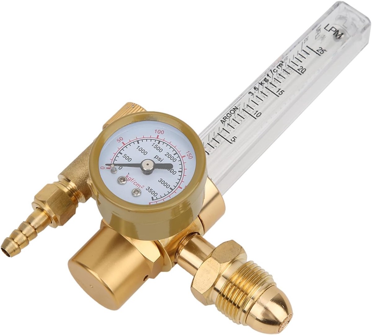 Drukregelaar, Messing Debietmeter voor TIG MIG-lassen, Drukregelklep, Gasfles