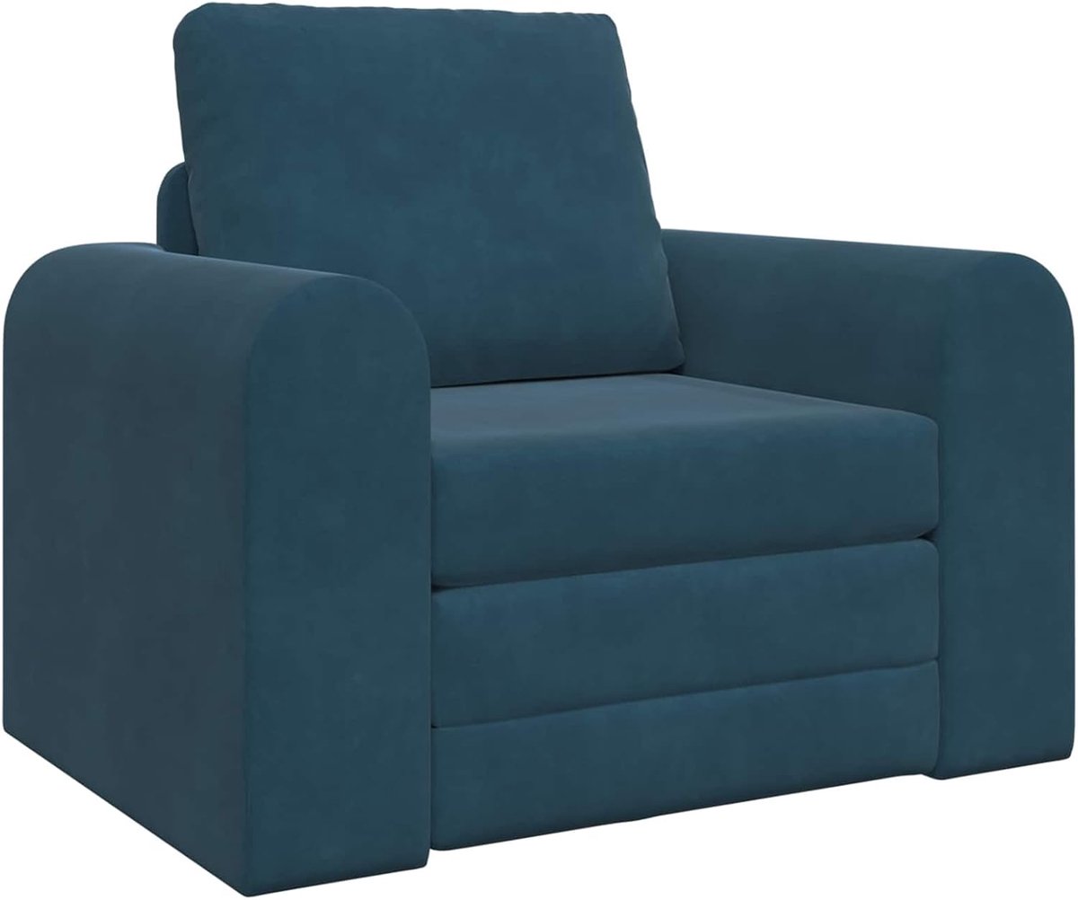 Vloerslaapbank, 2-in-1, blauw, 98 x 71 x 83 cm, slaapbank, dagbed, slaapbank voor woonkamer, logeerkamer, kleine woningen