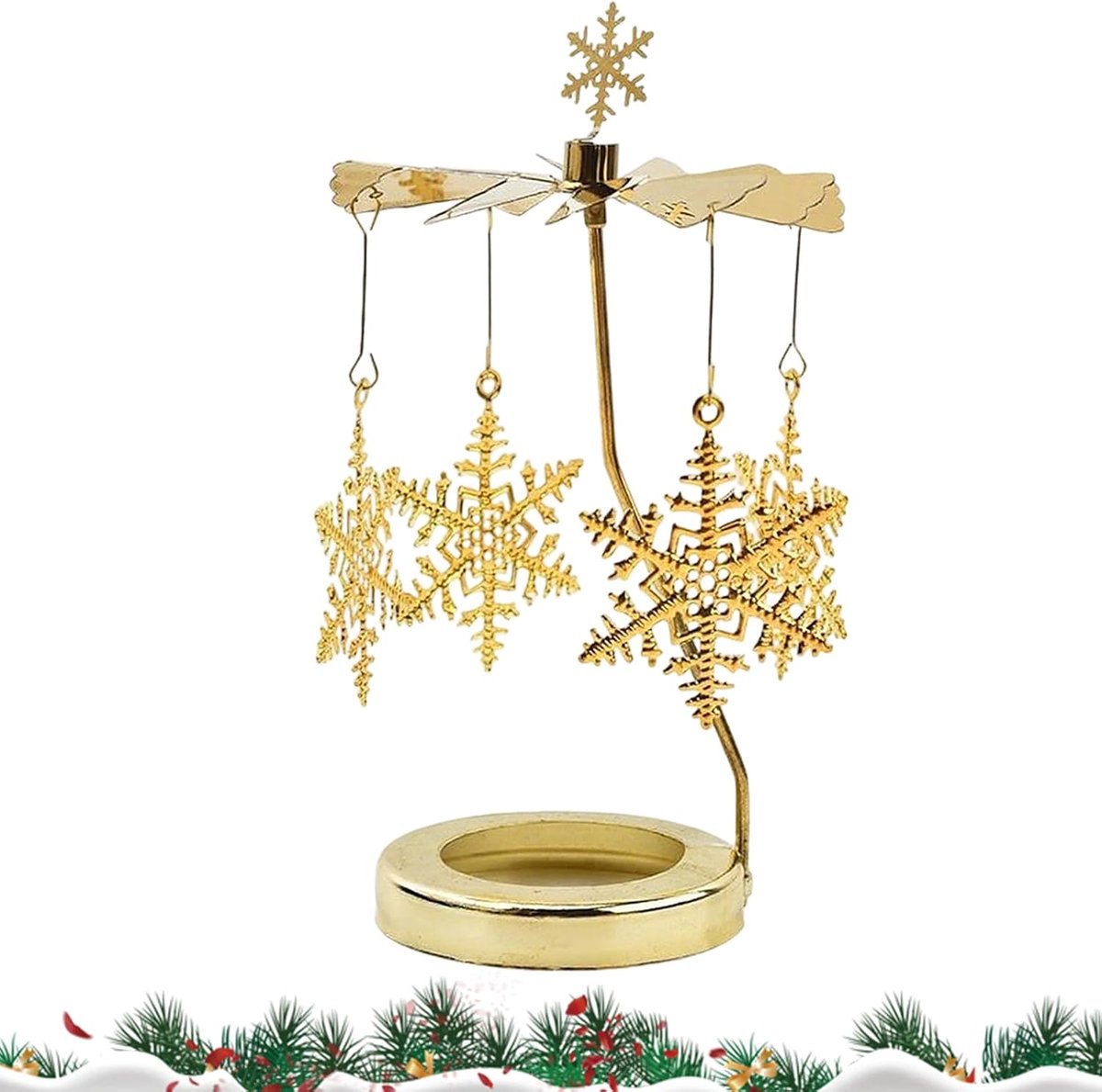 Kandelaar - Kerst Draaiende Kandelaar Dienblad - Wooncultuur Voor Eetkamer Bureau Meditatie Studeerkamer Slaapkamer Woonkeuken Verjaardag Bar Badkamer Decoratie