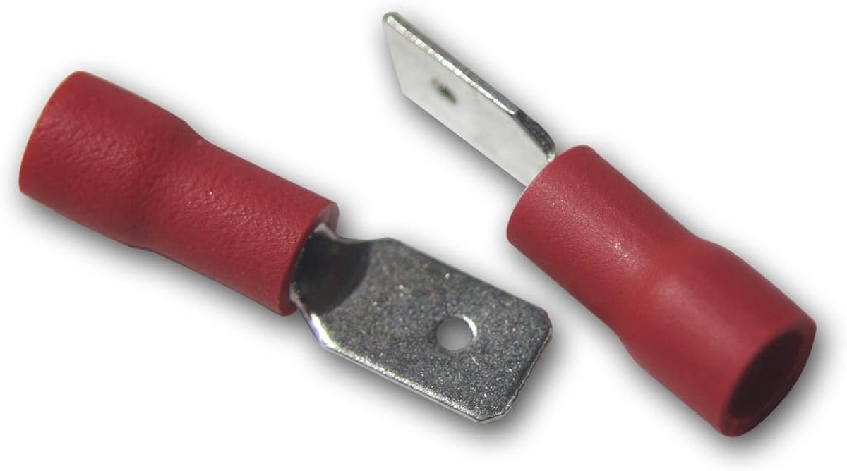 Stekkers rood 4,8x0,5mm / 0,5-1,5mm²