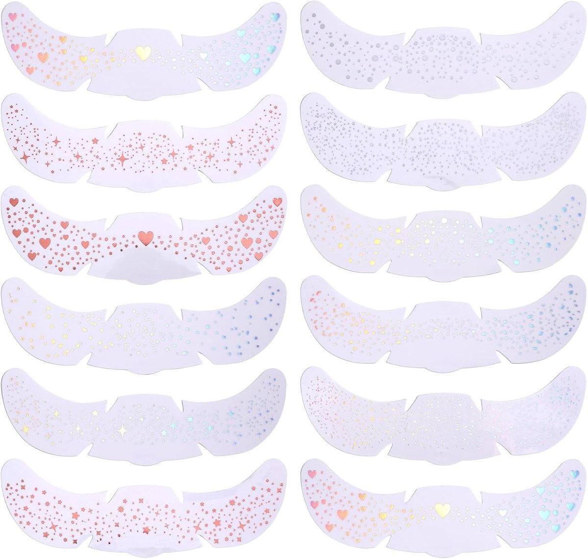 Tijdelijke Gezichtstatoeages, Waterdichte Glitter Nep Sproeten Stickers Glinsterende Spikkels Make-up Patches voor Vrouwen Cosplay Carnaval Feest Feest