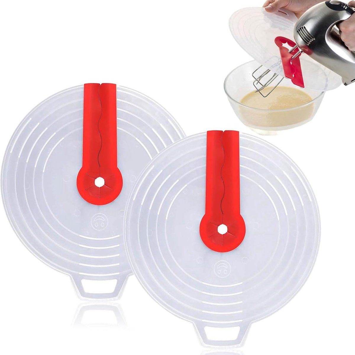 2 stuks spatbeschermdeksel, spatbeschermingsdeksel, spatbescherming voor kom, spatbescherming voor mixer, universele schaal spatbescherming, 31 × 34 cm