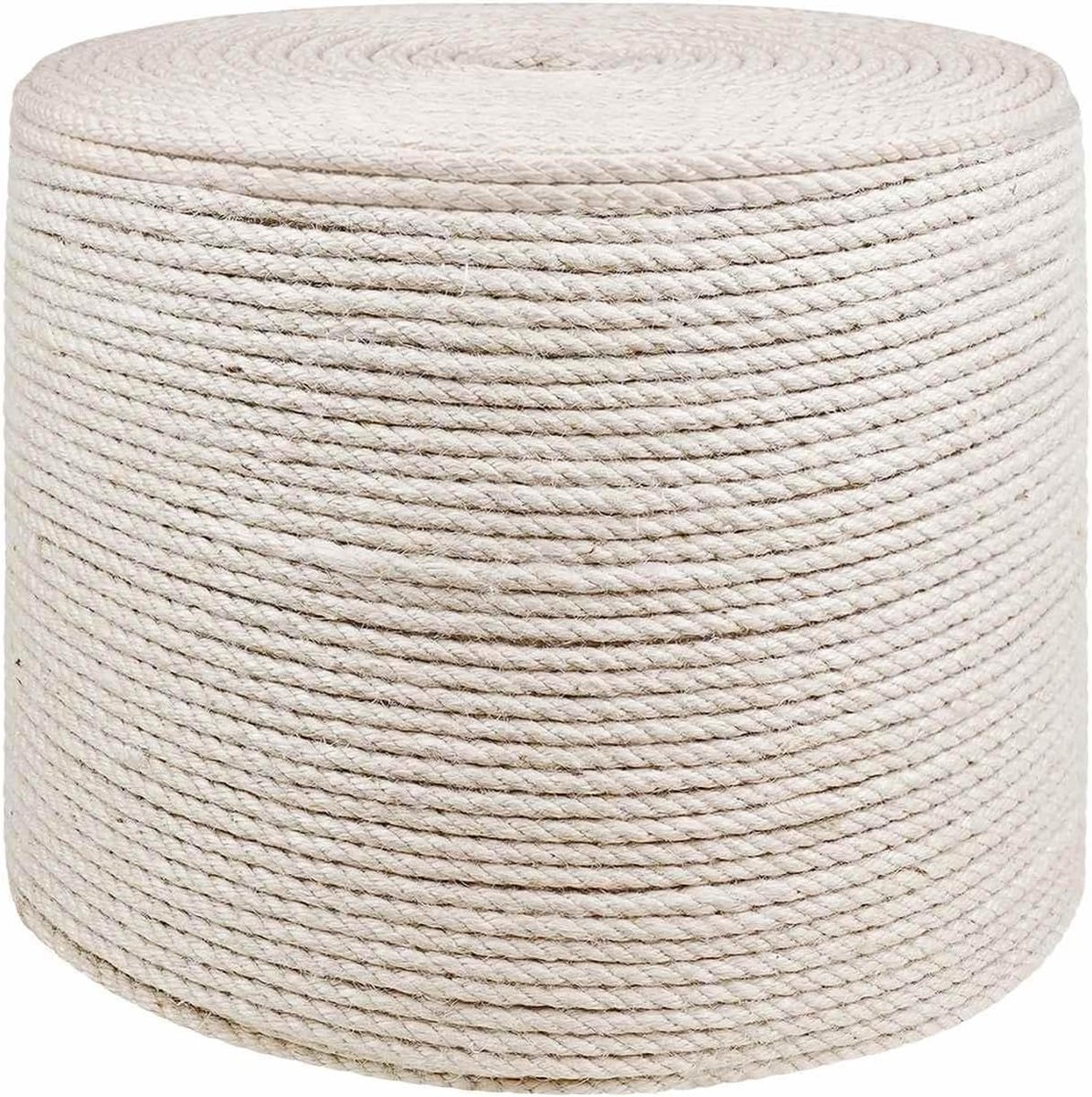 Touw, 2 stuks, 2 wit, 100% Tossa jute, jute henneptouw, koord voor het binden van planten, tuinieren, klimhulp & boombinding, 42011646