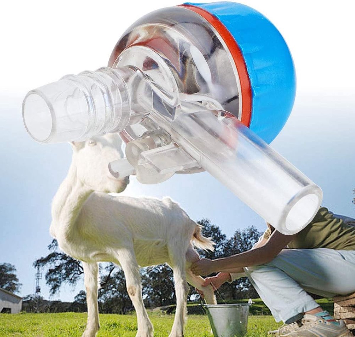 Melkmachine voor schapen - roestvrij staal - efficiënte melkapparatuur - draagbaar voor schapen en geiten
