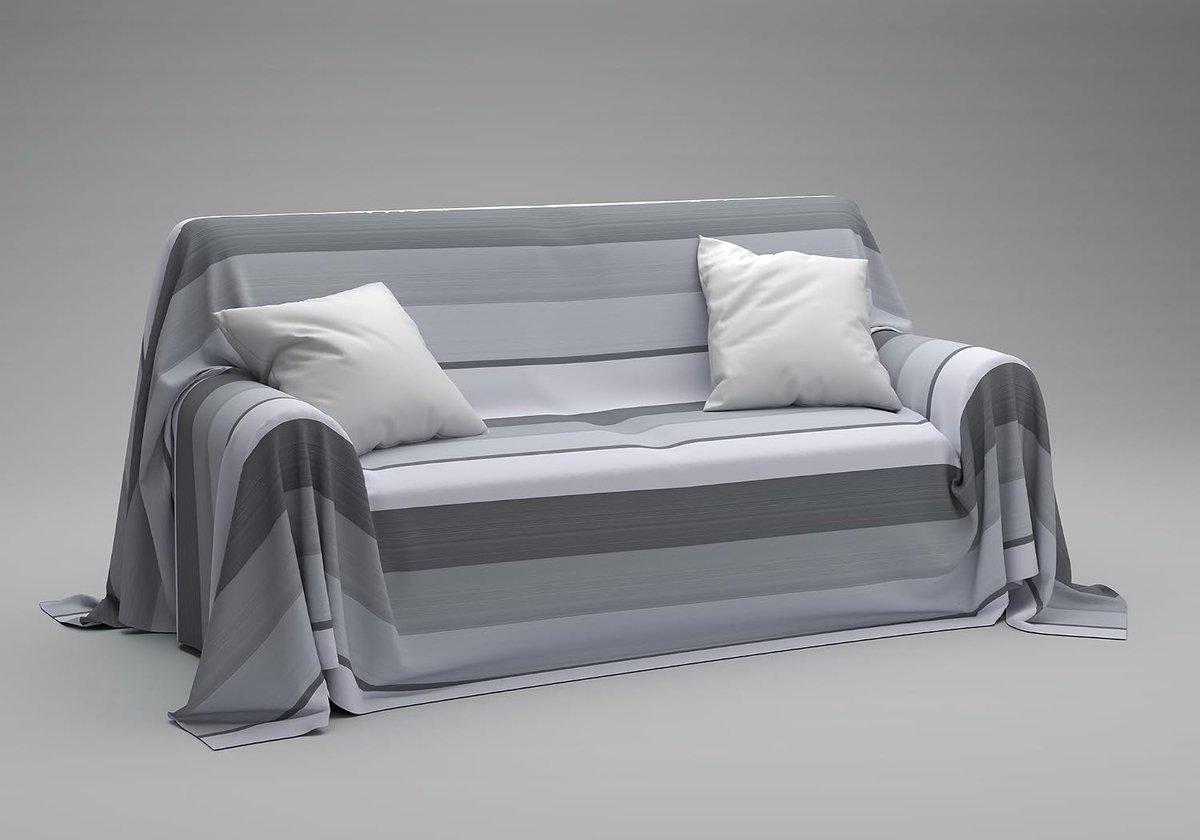 Home - Sprei voor zomer en lente, 180 x 270 cm, 100% puur katoen, duurzaam, ideaal als bankovertrek, banksprei en deken voor eenpersoonsbed, lichte multifunctionele doek