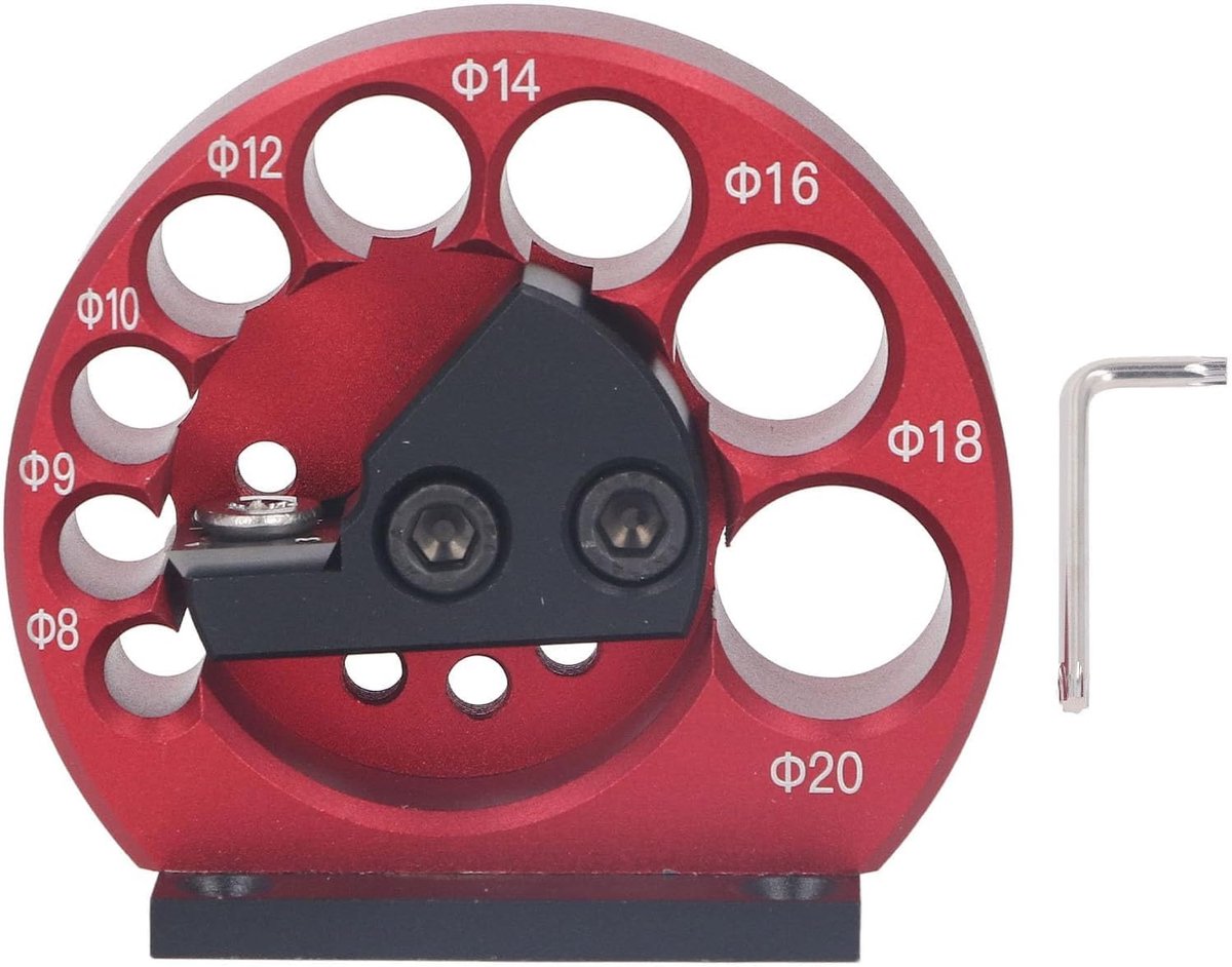 Dowelmaker 8 tot 20mm - Aluminium - Met carbide mes - Voor het frezen van ronde deuvels