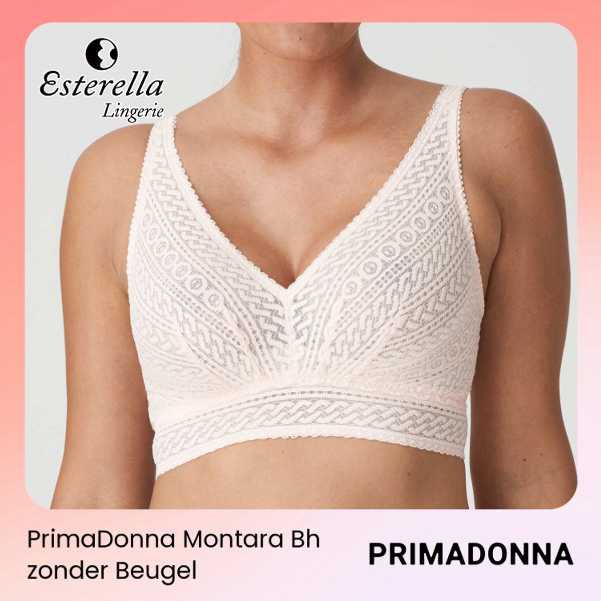 PrimaDonna Montara zonder Beugel 0163386 Crystal Pink - maat EU 95D / FR Roze