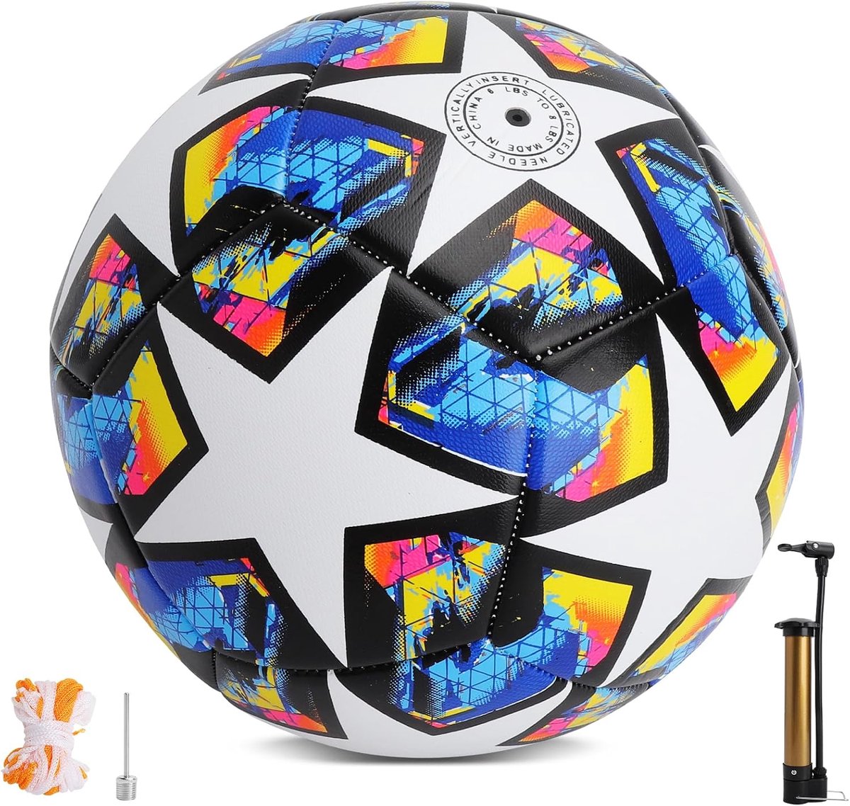 League bal maat 5 voetbal met pomp trainingsbal set voor volwassenen voetbaltraining PVC weerbestendig balpomp netzak accessoires outdoor cadeau
