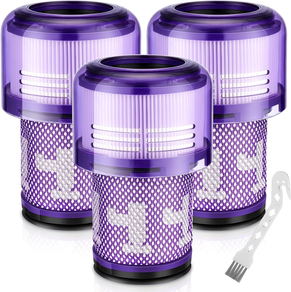 Set van 3 vervangende onderdelen voor stofzuigers, compatibel met Dyson V12 Detect Slim, Detect Slim Animal, Slim+ draadloze stofzuiger en V12 Slim Absolute stofzuigers, SV34, SV35 Vergelijk met deel