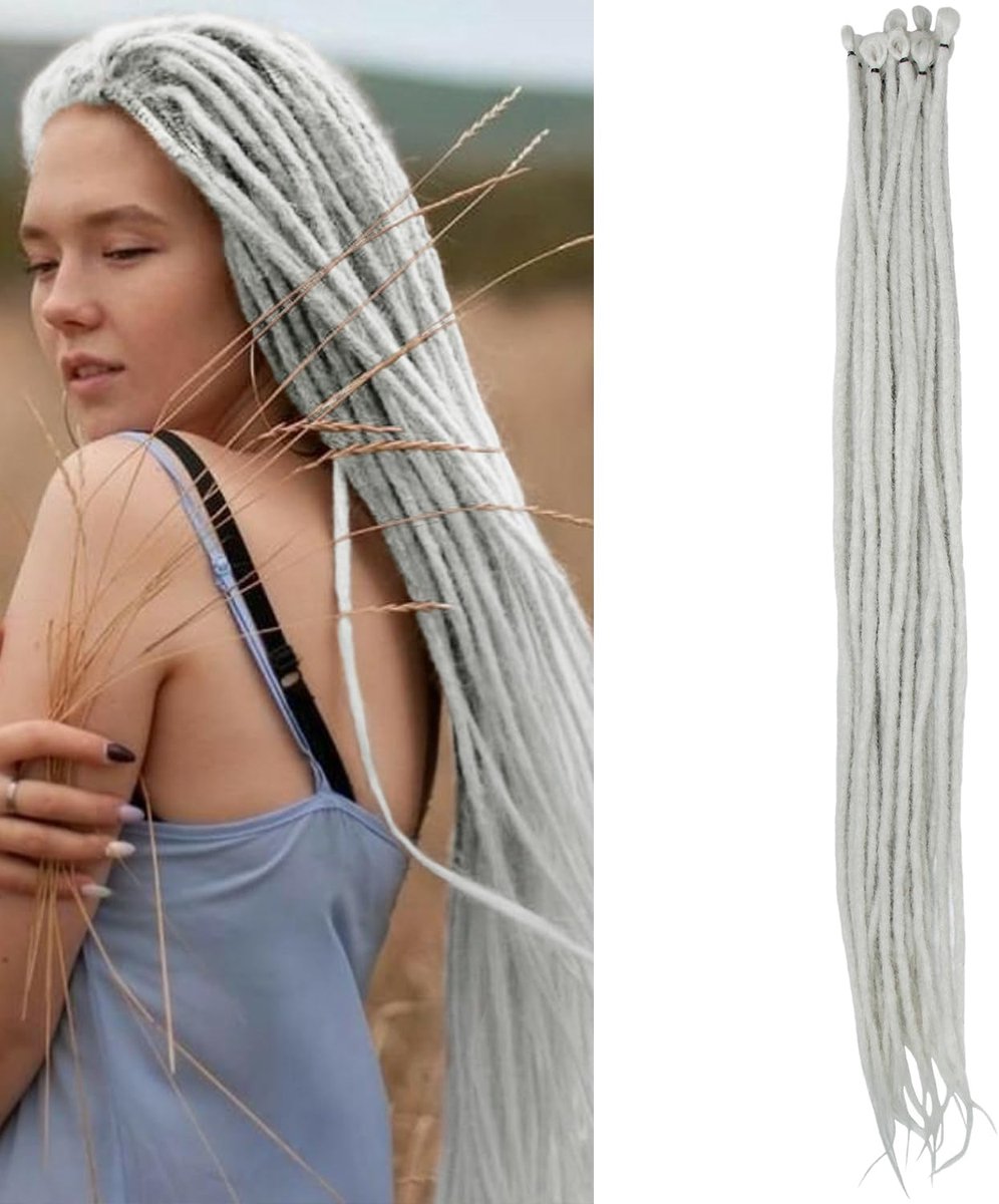 Dreadlock Extensies 0,8 cm Handgemaakt 30 Inch 20 Strengen Crochet Haar Lange Vlechten Hip-Hop Stijl Zachte Dreads Haarextensies