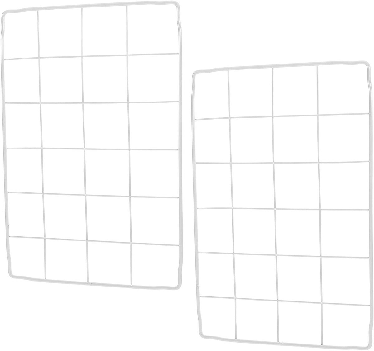 2 Stuks Vriezerverdeler Ijsvriezer Opbergrek Vriezerlade Organizer Plank Voor Vriezer Staande Vriezerplank Vriezerscheider Vriezerorganizer Metalen Roosterverdeler Wit