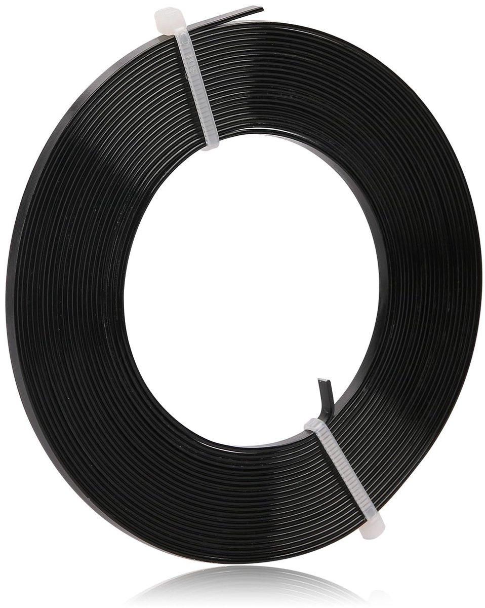 Draad - 3 x 1 mm - 5 meter brede platte sieradendraad voor setting, modelleren, armatuur, sieraden maken - Zwart