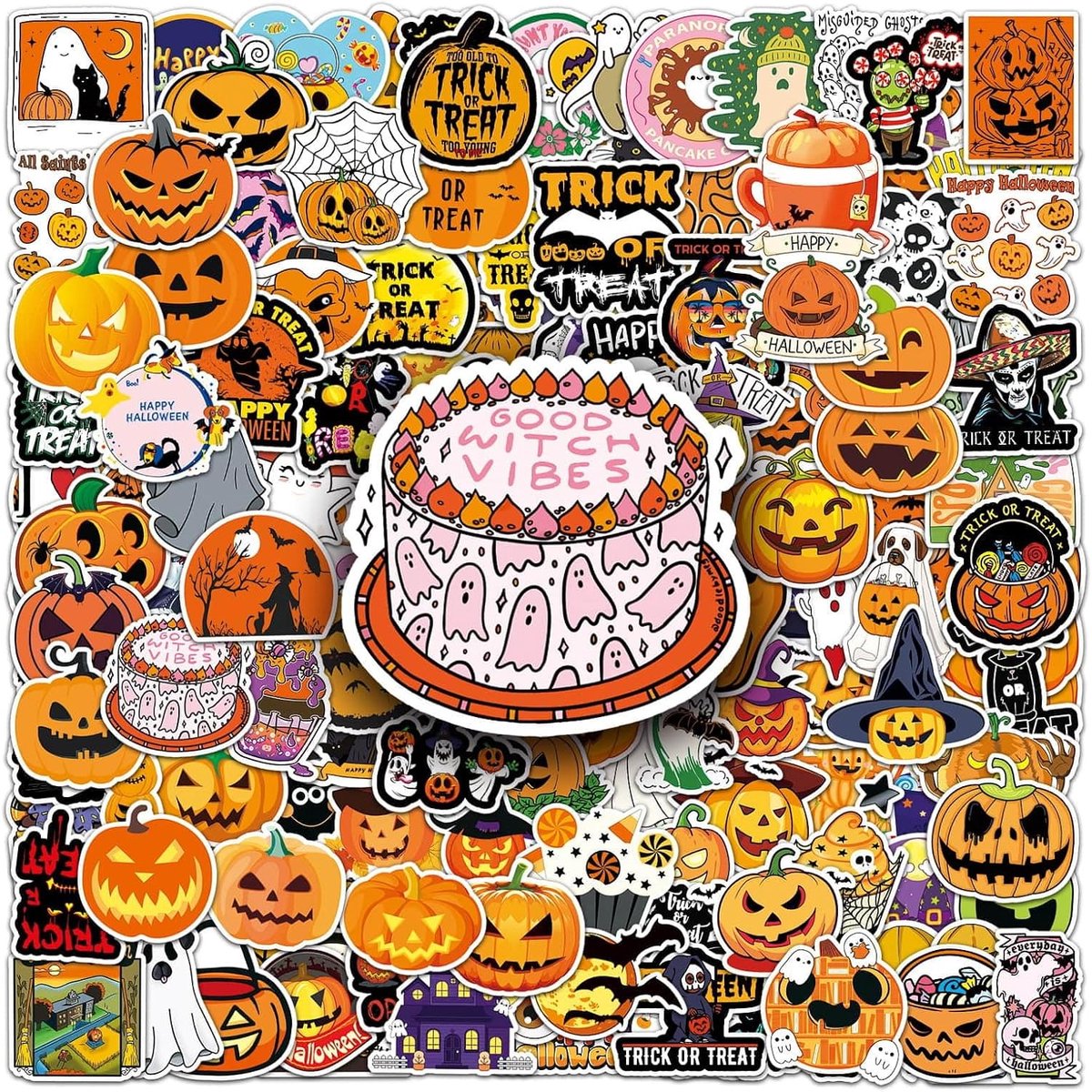 Stickers Kinderstickers, Premium Waterdichte PVC Laptop Stickers Ook voor Waterfles, Kindle, iPad, Vakantie, Halloween Decoraties