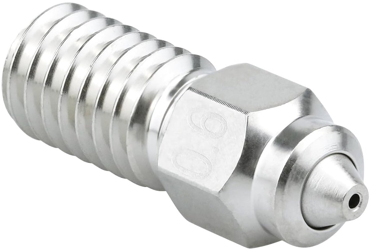 bimetalen mondstuk 0,6 gecoat koper, gehard staal, zeer slijtvast, compatibel met Elegoo Neptune 4.4 Pro 3D-printer, hot-onderdelen (1 x 0,6 mm)