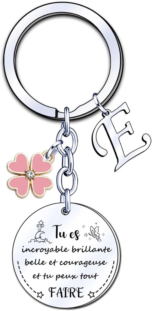 Brief Cadeau Vrouw Meisje Initiaal A-Z Zilver Sieraden Geschenken Geïnspireerd Kerstmis Verjaardag Voor Beste Vrienden, Je bent ongelooflijk glanzend mooi en moedig en je kunt