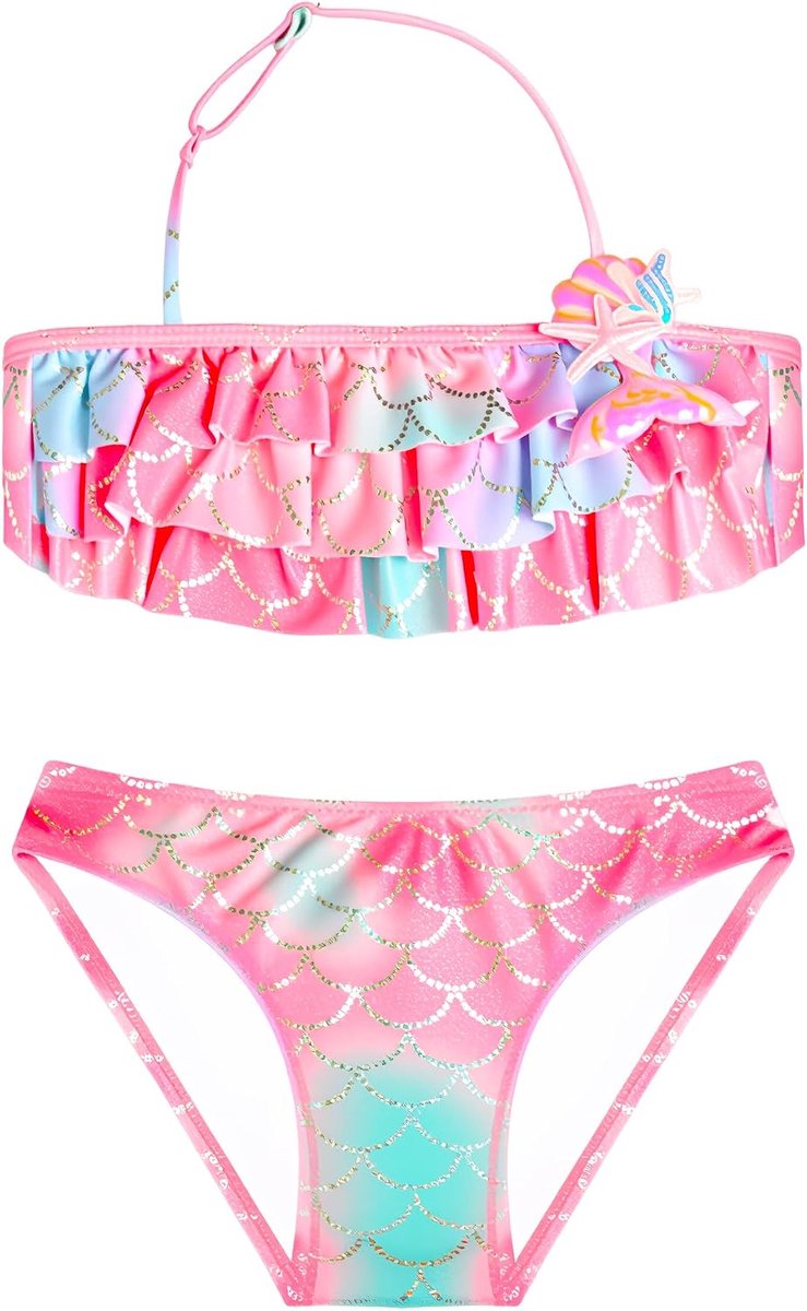 Zwempak, tweedelig bikinisetje, tankinisetjes, zwempak voor meisjes van 2-14 jaar