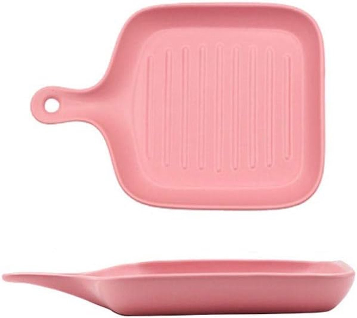 Rijst Met Handvat Oven Bakken Fruit Salade Plate-Roze*2