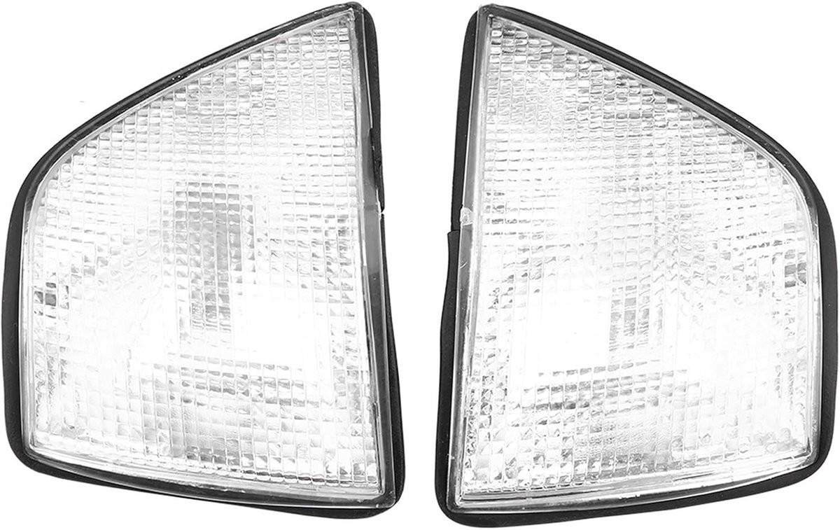 Witte knipperlichten voor E36 sedan, transparante hoekverlichting, montageaccessoires, paar