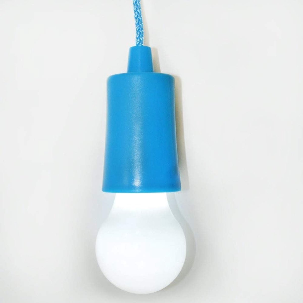 Led-gloeilamp met batterijen om op te hangen, blauw, werkt op batterijen (meegeleverd)