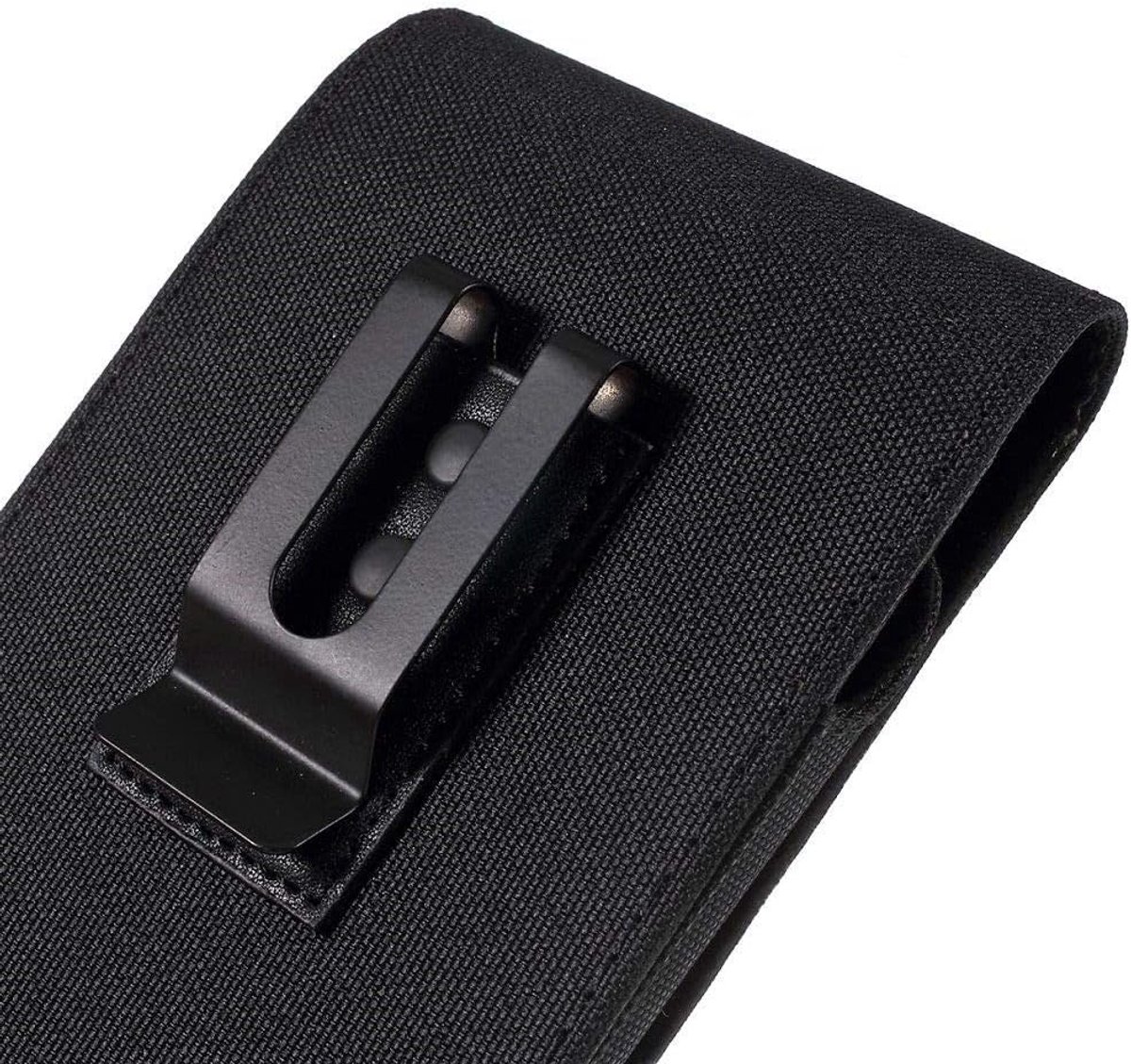 Metalen riemclip Verticaal Textiel en Leer voor GIONEE STEEL 2 - Zwart