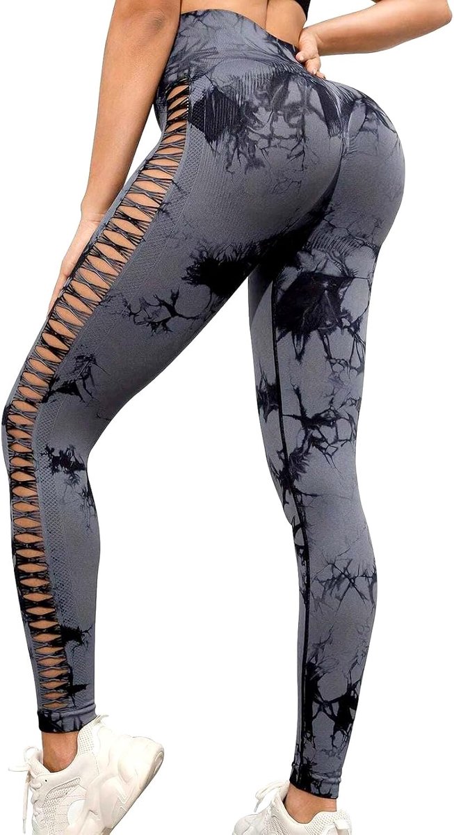 Leggings voor dames, hoge taille, booty, scrunch, leggings, push-up, sportbroek, naadloos, voor yoga, gym, fitness, hardloopbroek