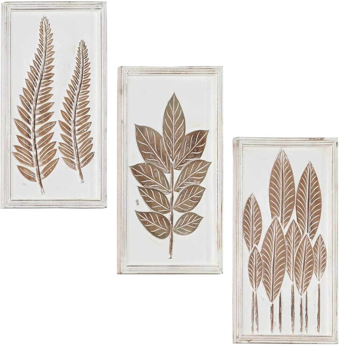 Set van 3, bruin, wit, 40 x 40 cm, houtmateriaal, wanddecoratie, modern design, fotoset voor woonkamer, hal, slaapkamer