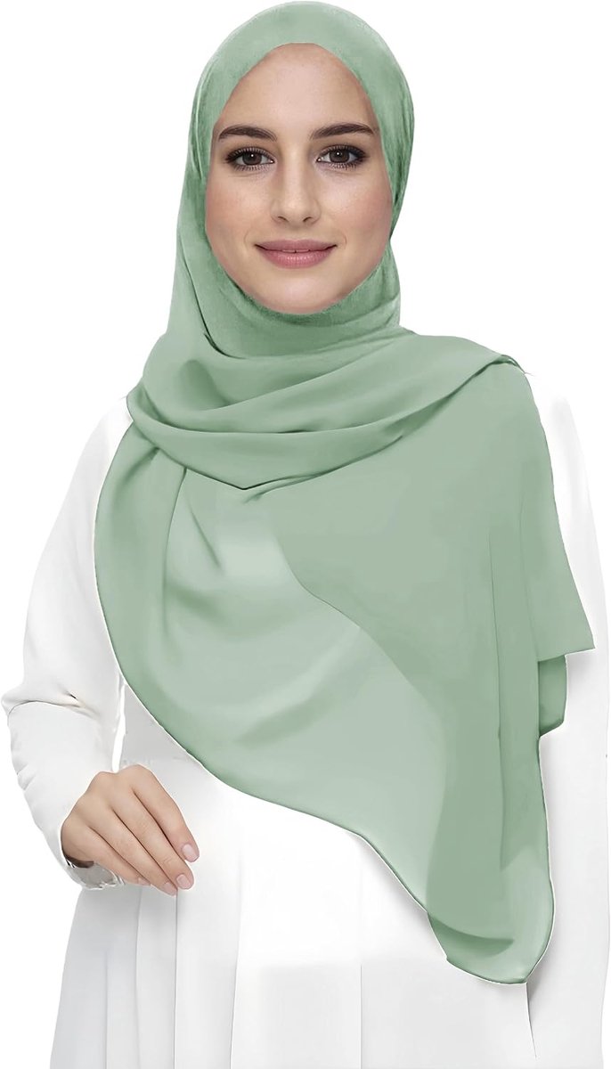 Chiffon Hijab Hoofd Sjaal Wrap Voor Moslim Vrouwen Lichtgewicht