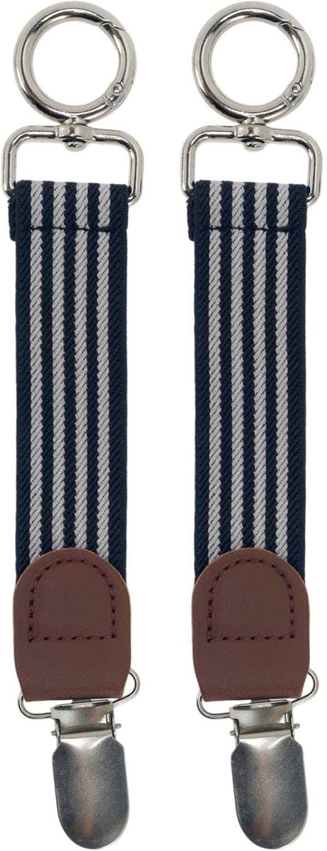 Gestreept, hoedclip voor reizen, accessoires voor reistassen, rugzakken, bagage, outdoor, marineblauw, wit, 2 stuks