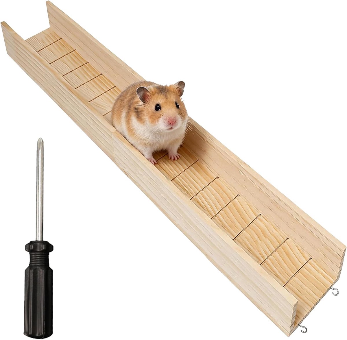 Cavia's natuurlijk grenenhout ladder trap 70CM