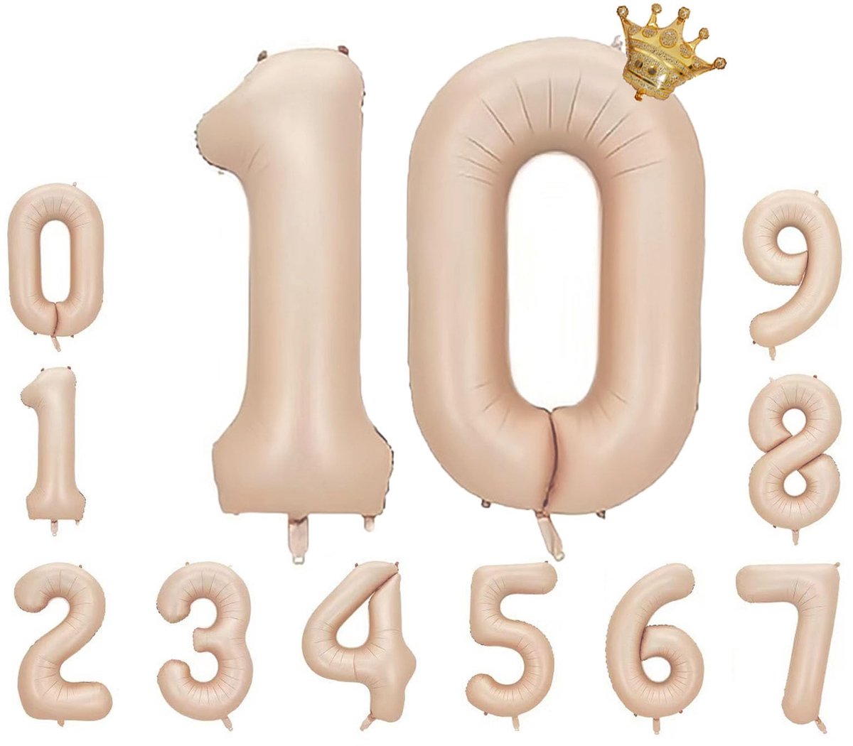 Foil Ballon Cijfer 10 jaar Helium Cijfer 10 Nummer 10 Ballonnen 10 jaar Verjaardagsfeestje Decoraties Anniversary XXL
