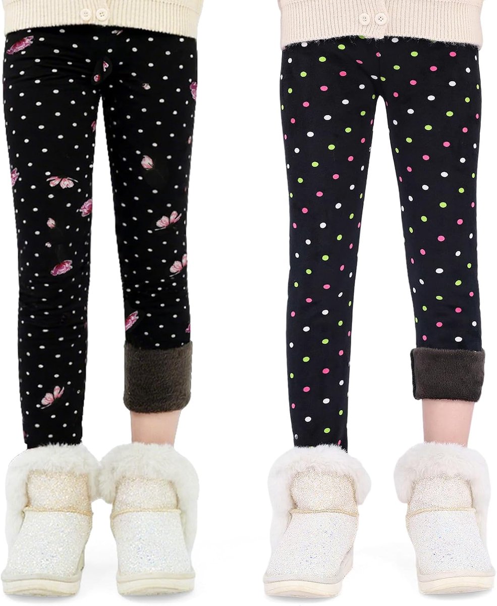 Leggings Meisjes 2-pack Gevoerde Thermische, Maat 104-158