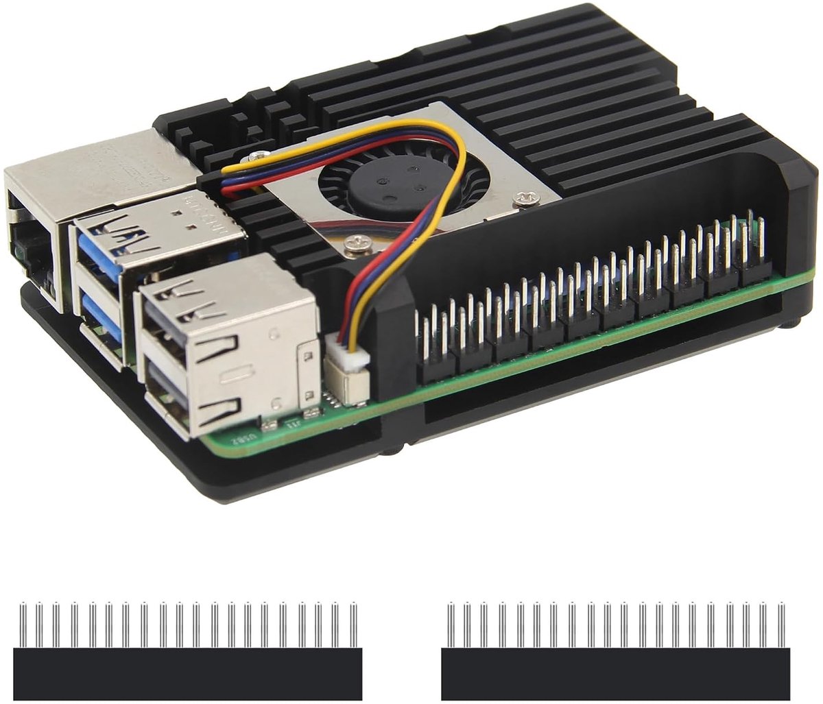 Aluminium behuizing met ventilator voor Raspberry Pi 5