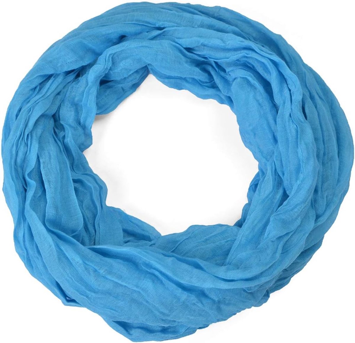 sjaal, crinkle, halsdoek, effen kleur, 70 x 180 cm
