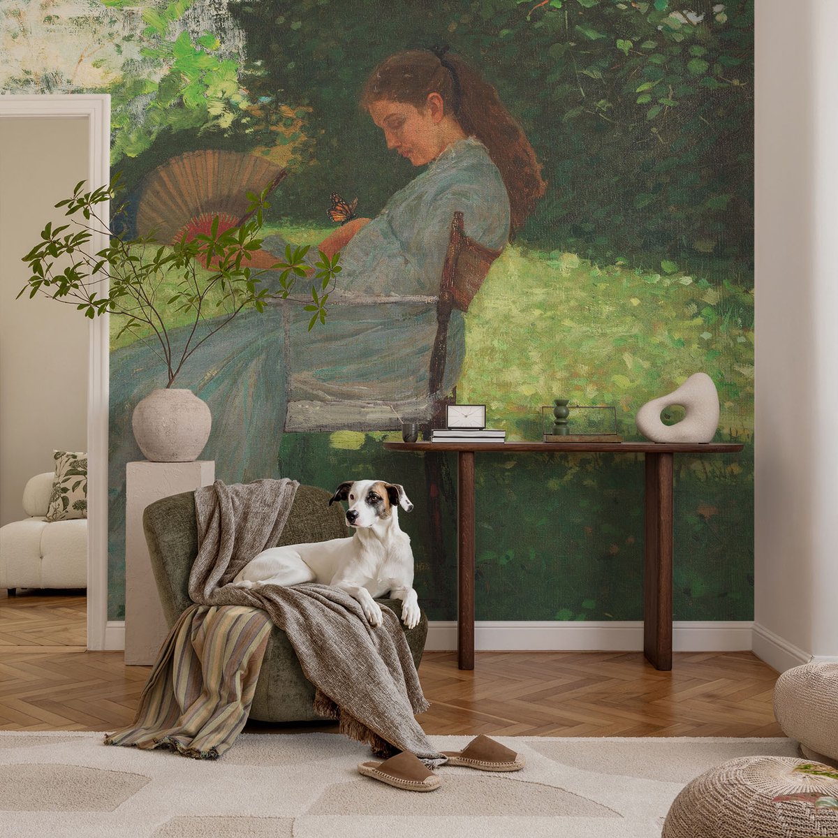 Coloray Vliesbehang - Groente Snellijm Behang - 104x70 cm - Zomerharmonie Fotobehang Vlies - Hal behang Landschappen - Muurschildering - Woonkamer behang