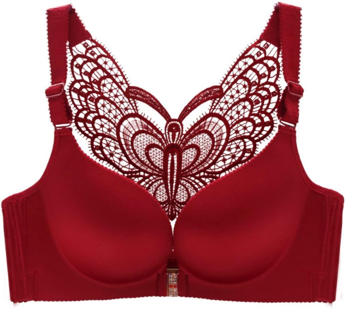 Beha voorsluiting grote maten Dames bh zonder beugel top push up beha met Veter