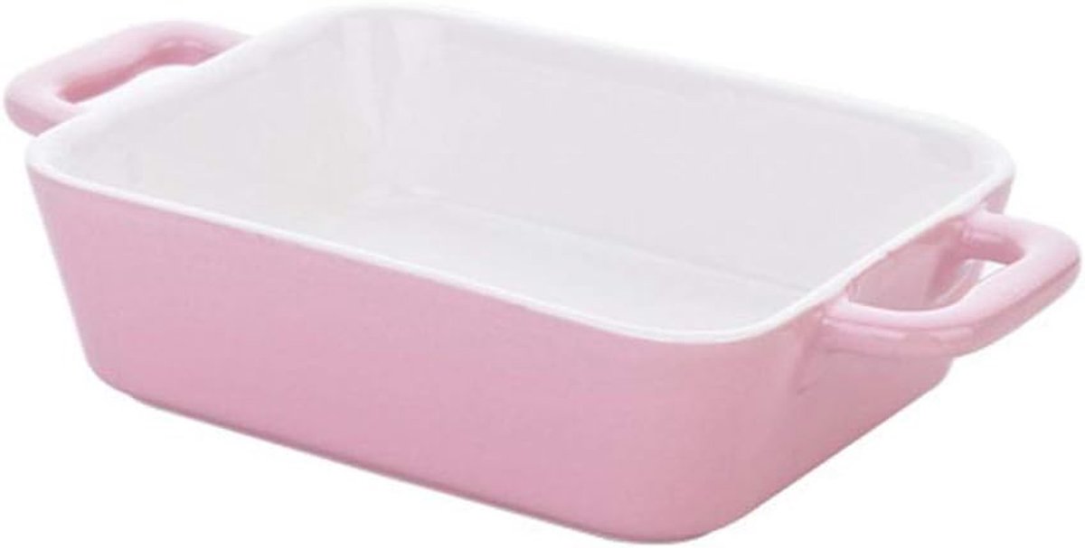 Rijstkom Keramisch binauraal Bakplaat Magnetron Oven Salade Bowl-Pink*2