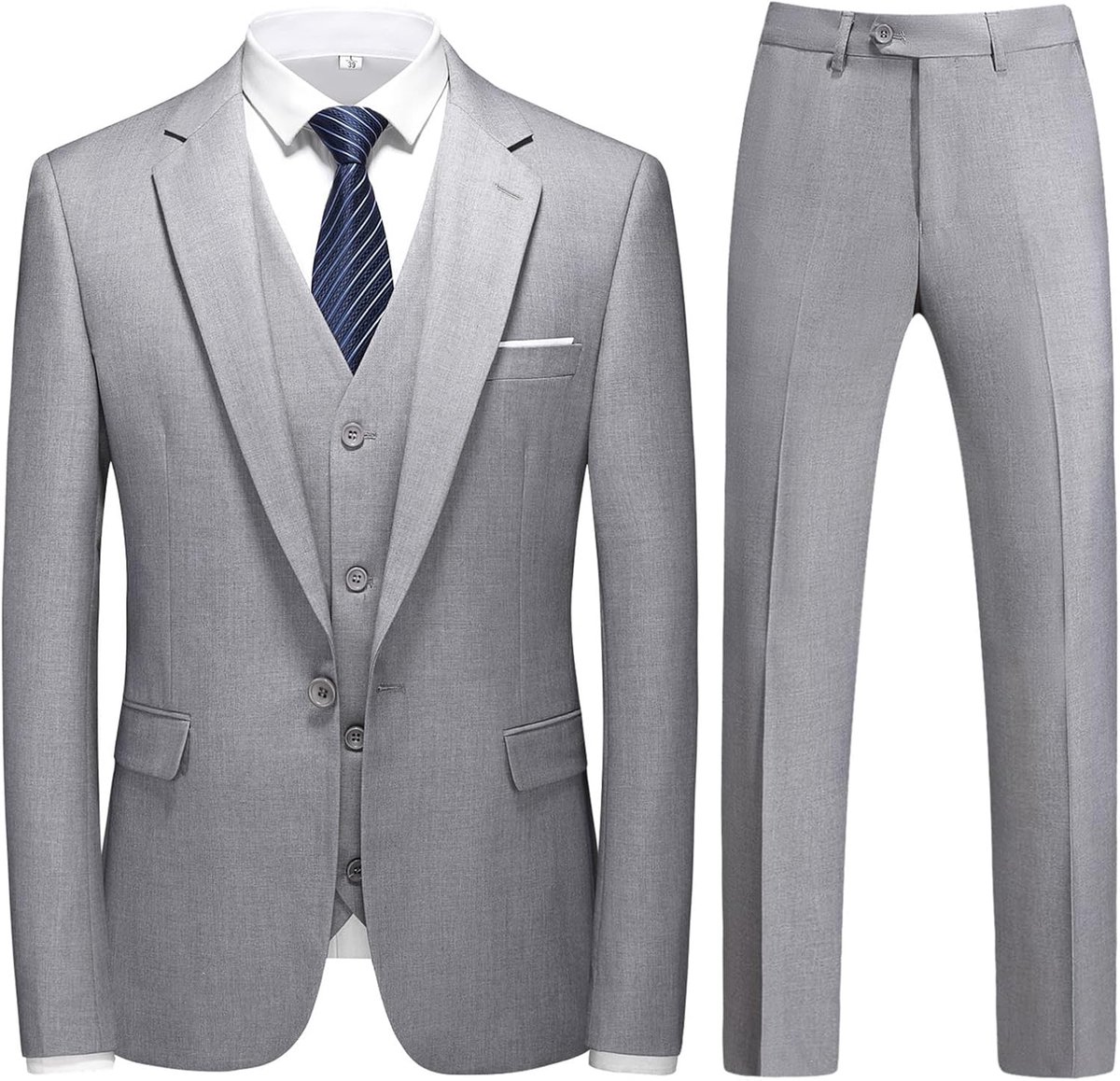 3-delig pak business smoking pak met één knop voor mannen smoking klassieke blazer vest broek set