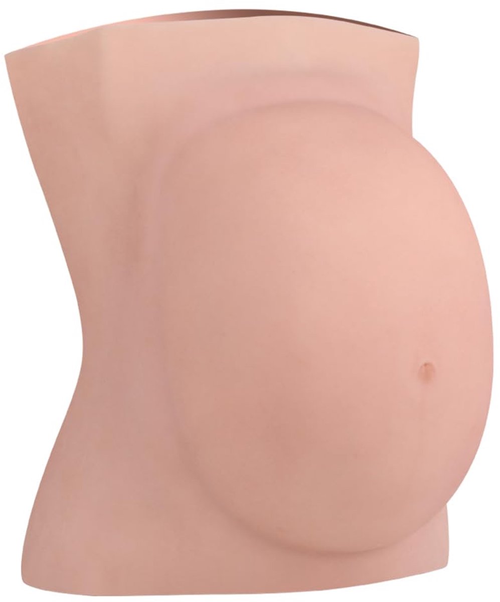 Zwangere Buik Kunstmatige Siliconen Zwangerschap Bump Kostuum Voor Film En Televisie Props Cosplay Fotografie (6 Maand/4 LB Tan) bruin 6Month/3.9lbs