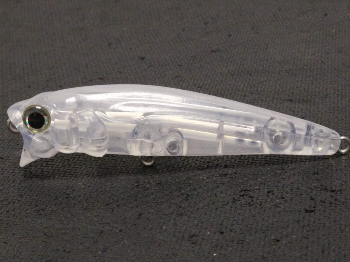 10 Lege ongeverfde Topwater Popper Zigzag Vissen Lokt UPW751