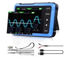 Oscilloscoop, 10 m bandbreedte, draagbare tas, oscilloscoop met bemonsteringsfrequentie 48 MS/s, 2,8 inch TFT, triggermodus auto/nomal/enkel voor beginners, doe-het-zelf, thuisgebruik