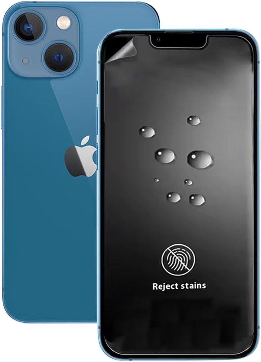 Hydrogel Film voor iPhone 13 Mini 5,4 inch, 3 stuks TPU displaybeschermfolie, antireflectie, mat, anti-vlekken