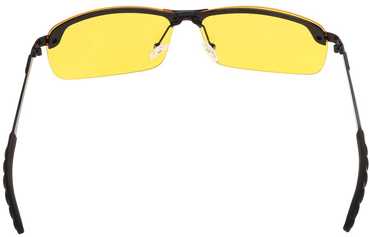 Nachtbril Nachtrijbril Rijden Anti-verblinding Nachtrijbril HD Halfrand Metalen Frame Ultralichte Sportbril Gepolariseerde Zonnebril Bestuurdersbril Unisex