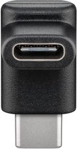 Goobay haakse USB-adapter USB-C-stekker naar USB-C-bus zwart 60 W en 5 Gbit/s