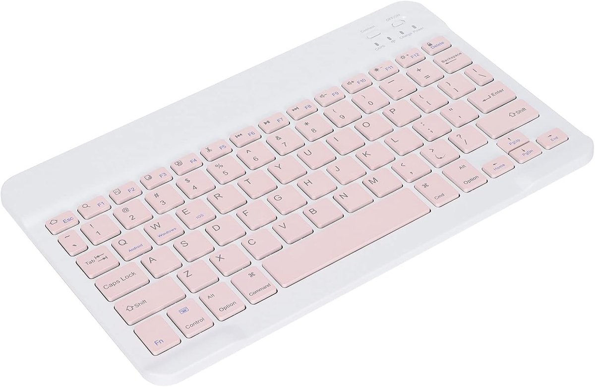 10 Inch Draadloos Toetsenbord wireless keyboard Antislip Tablettoetsenbord Draagbaar Ultraslank Toetsenbord met Stille Toetsen wireless keyboard Waterdicht voor Schultertaschen