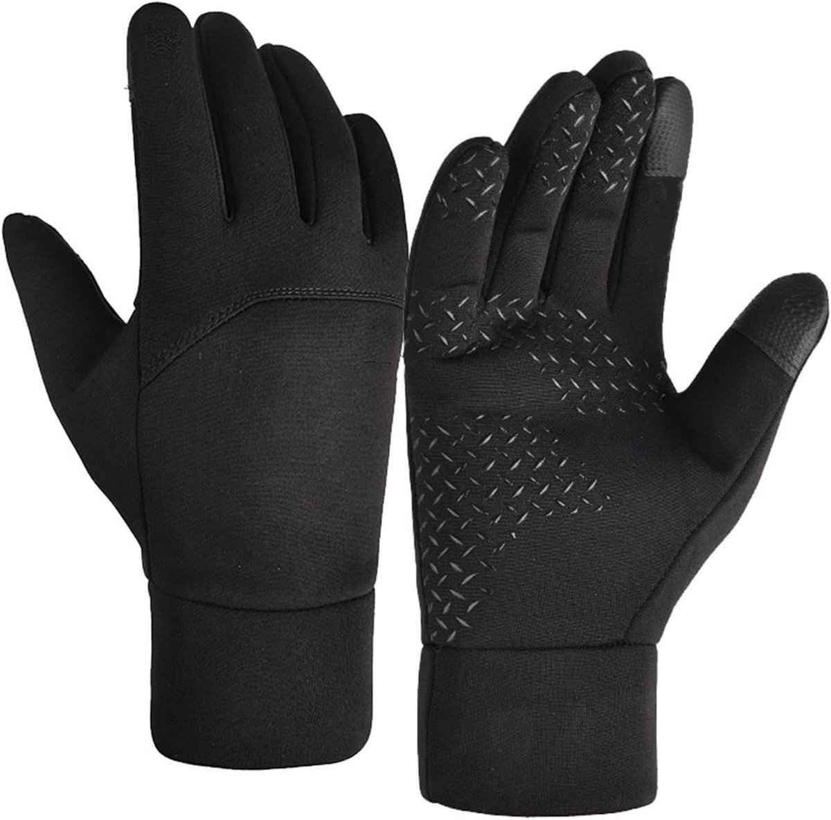 Handschoenen, touchscreen zwarte warme handschoenen neopreen stof voor koud weer voor heren(L)