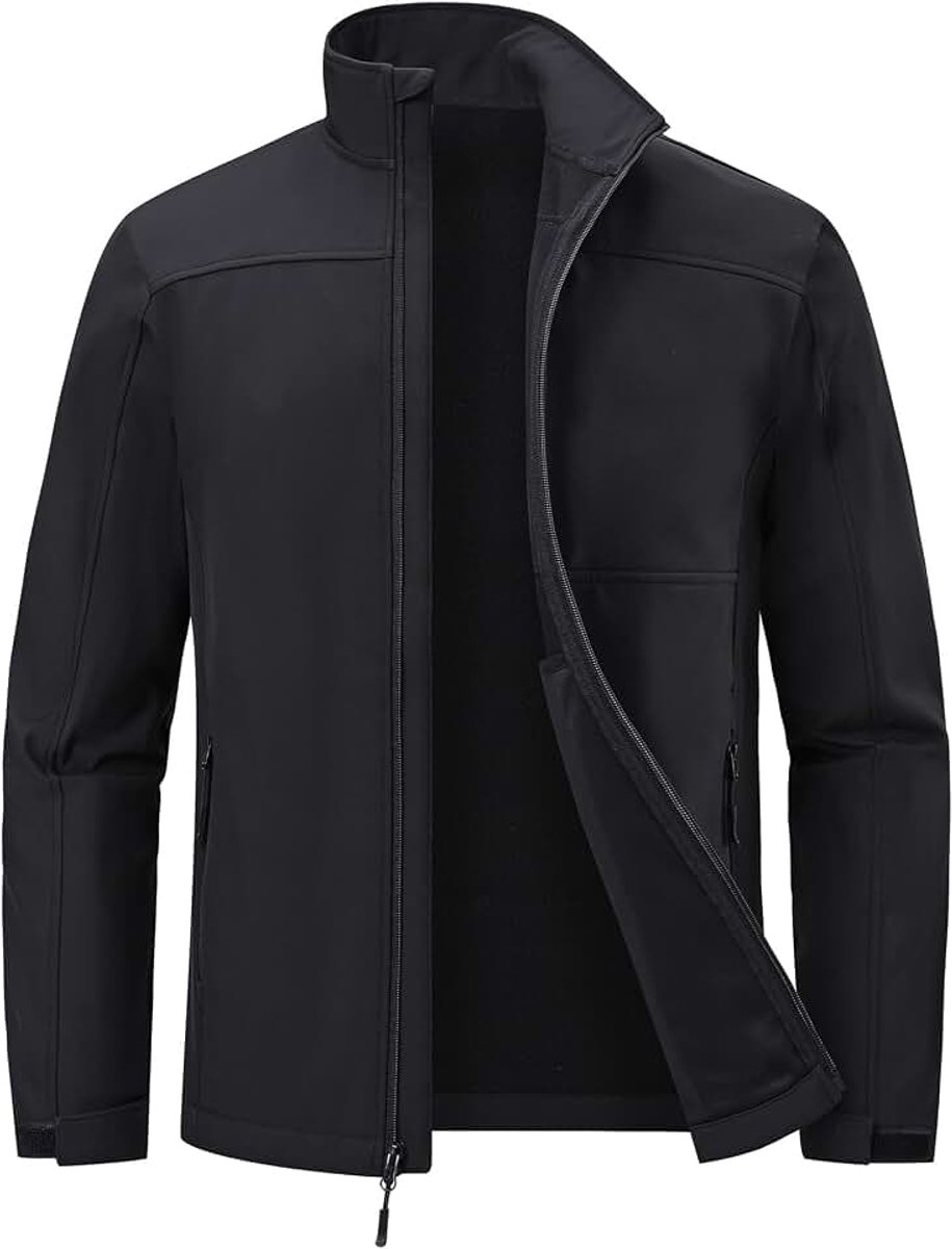 Winterjas, waterdicht, winddicht, warme fleece gevoerd, outdoor, wandelen, kamperen, zwart, M